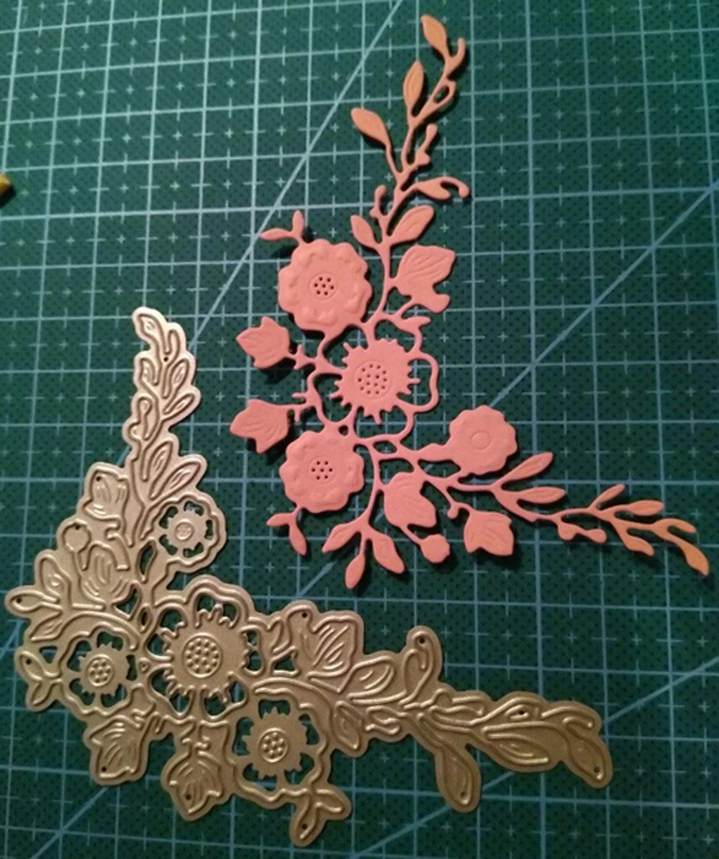 Flowers flourish Corner Metal cutting dies decorative scrapbooking