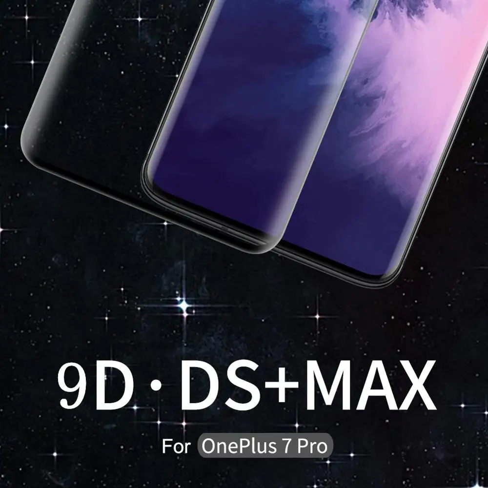 

NILLKIN DS+ MAX 9D fully covered Tempered Glass For OnePlus 7 Pro Full Curved Glass Screen Protector