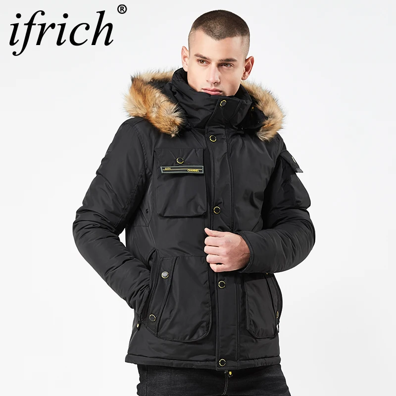 2018 Mode Winter Nieuwe Jas Heren Warme Jas Fashion Casual Parka Mannelijke Medium-Lange Verdikking Merk Jassen Mannen Leger groen Zwart