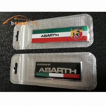 

1-4pcs Car Styling ABARTH 3D Emblem Badge 3M Aluminum Creative Stickers For Italy Fiat Abarth Viaggio Punto 124 125 500 Stickers