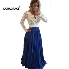 Новая мода с длинным рукавом вечерние кружевные платья дубайские Вечерние платья Длинные платья для выпускного вечера