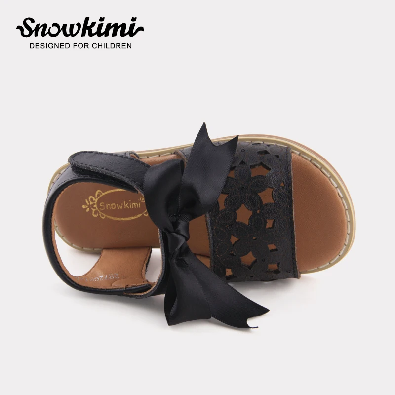 2018 г. Распродажа Sandalet Melissa Tenis Infantil Snowkimi Девочка сандалии дышащие Lei ленты на