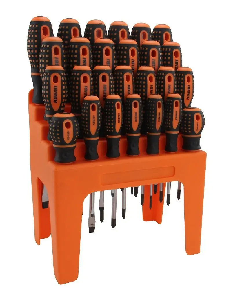 KSEIBI 153721 Phillips и плоская отвертка набор с стойкой 26 Piece инструмент