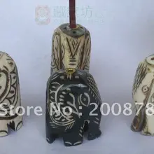 L040 Тибет ручной резной кости ладана палочка, прекрасный слон подставка для ладана, смешанный заказ