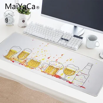 

MaiYaCa Love Beer Multi Realistic Beer Bubble Mouse Pad pad to Mouse Notbook Computer Mousepad Overlock Edge Big Gaming Pad