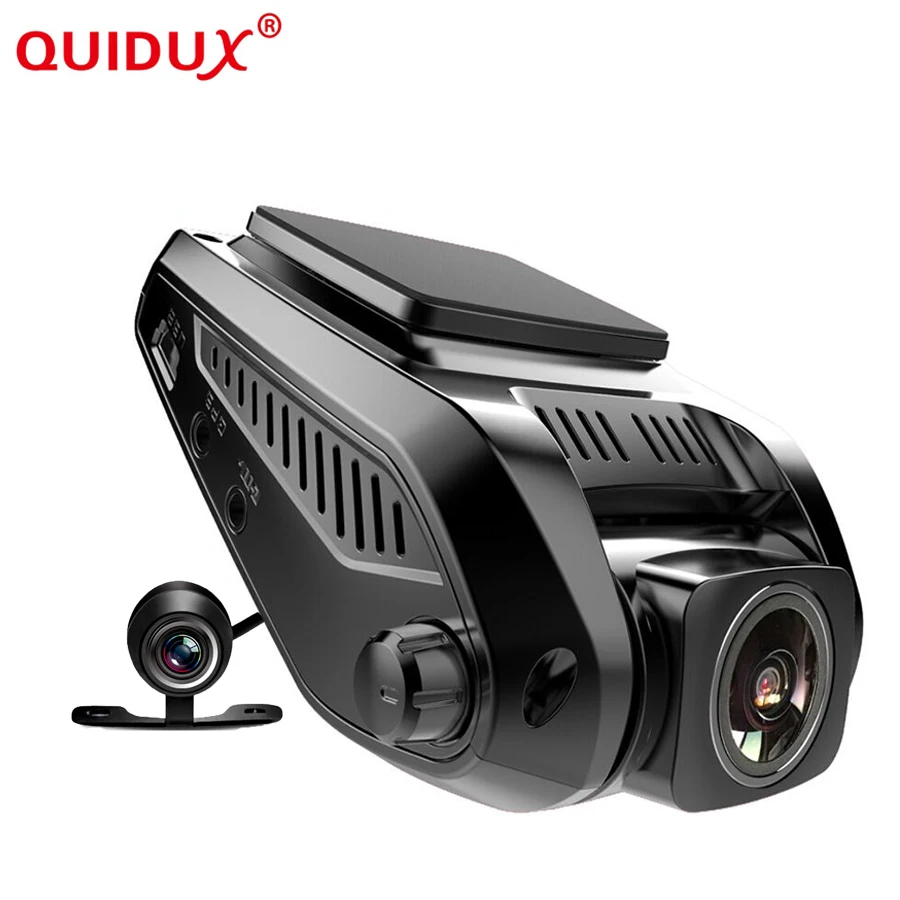 QUIDUX Hidden WiFi Dash Cam Car DVRs Recorder 2.4" Dual Lens Vehicle