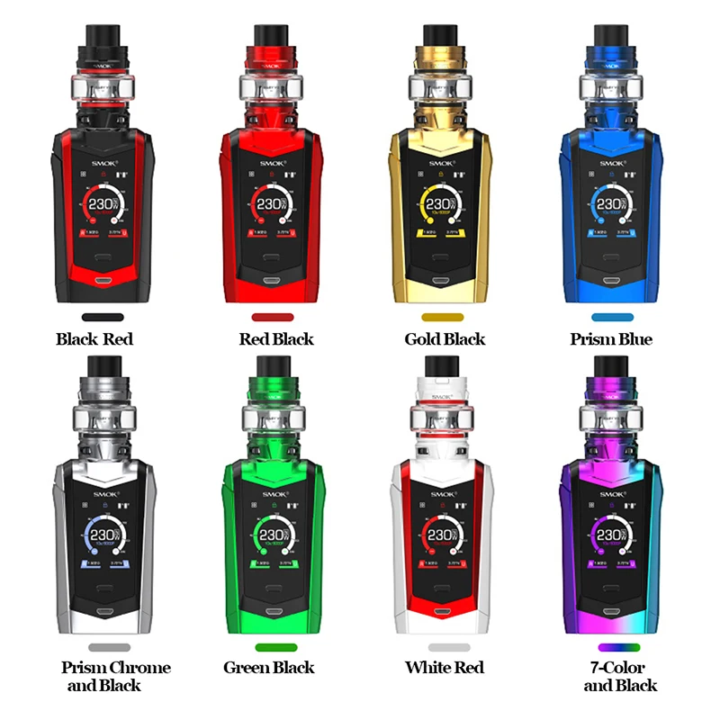 Оригинальный набор SMOK specias 230W Mod с аккумулятором 18650 5 мл вейп комплект TFV8 Baby V2 Tank