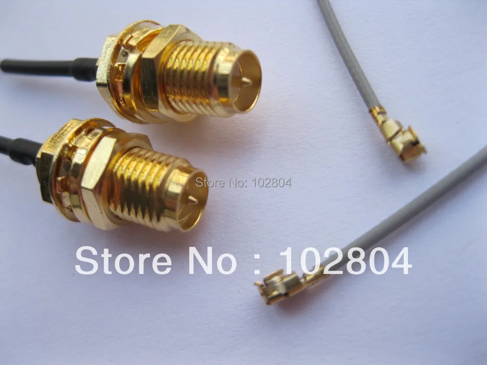 

RP-SMA Male Pin Connector to IPX U.FL 1.13 Antenna WiFi Cable 120mm 200 Pcs Per Lot