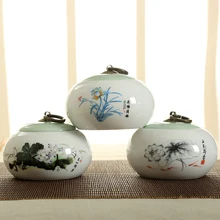 Чай керамиковая чайница горшок, заваренный маленький контейнер, Китай бутылки и баночки для хранения, бак керамические контейнеры для хранения в китайском стиле jar