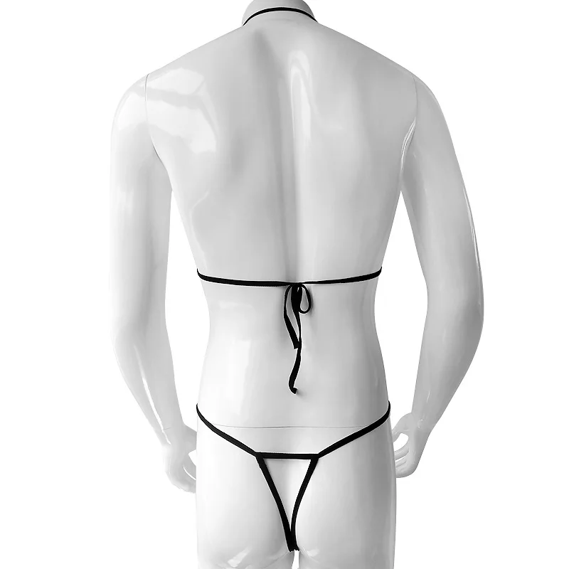 Мужская одежда для сна Sissy Wetlook облегающие прозрачные тонкие Боди без косточек с