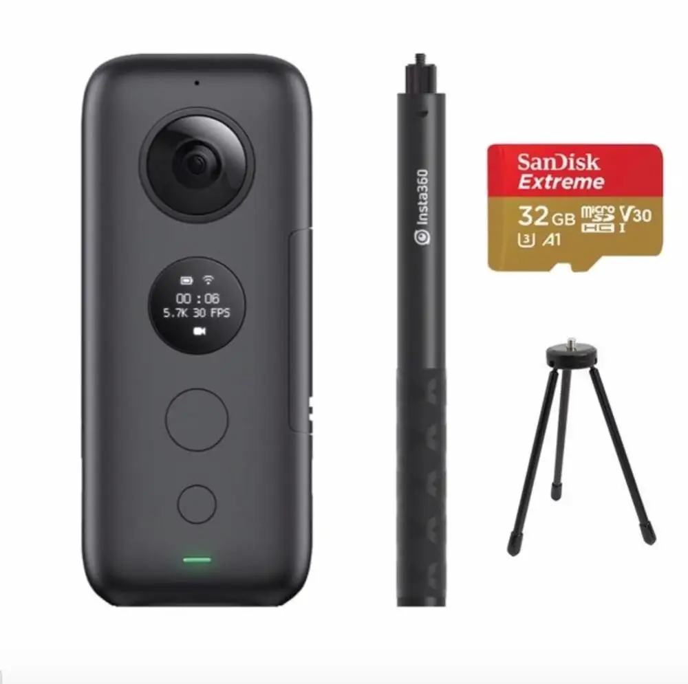 Insta360 ONE X Спортивная Экшн-камера 5,7 K видео VR 360 для iPhone и Android youtube камера экшн-камера видео в реальном времени - Цвет: Красный