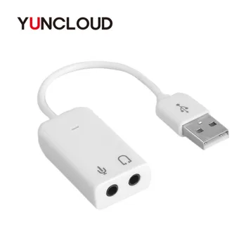 

YUNCLOUD USB 2.0 Sound Card Virtual 7.1 USB to 3D External Audio Jack 3.5mm Adapter USB Sound Card Micphone Earphone for Laptop