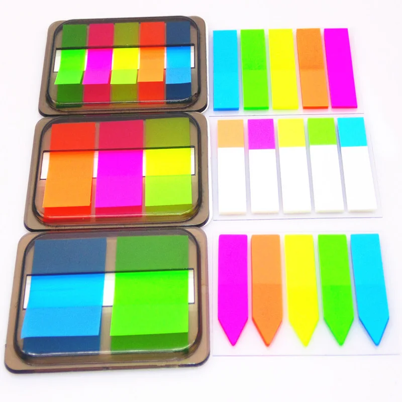 1PCS Creative Stationery Pull Out Bookmark Box Can Tear Fluorescence ...