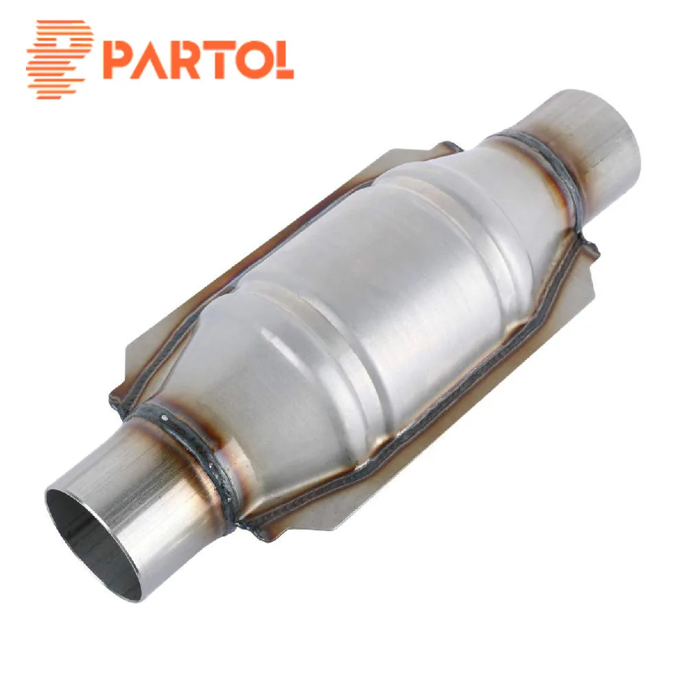 

Partol 2.25inch Universal car catalytic converter replacement parts Greater sound for exhaust system for Cadillac Ford GMC Lexus