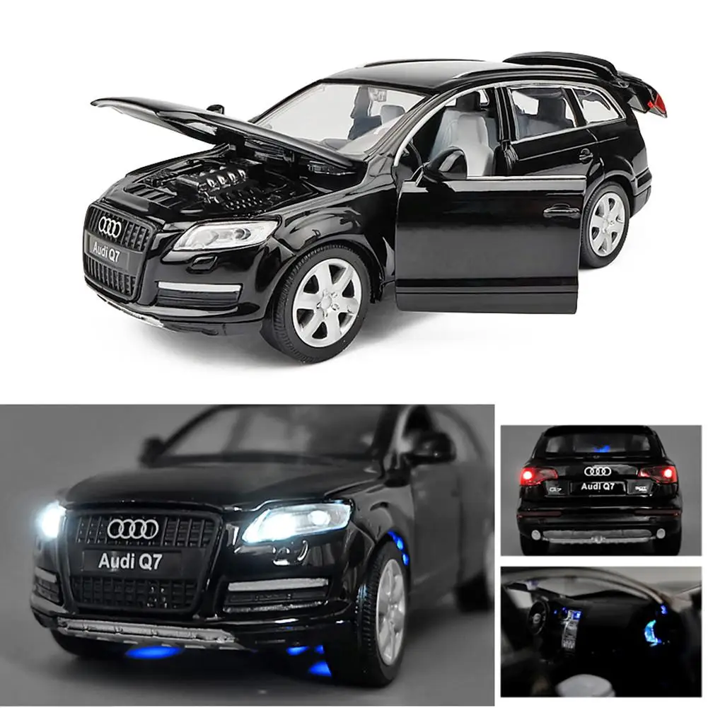 Мини Audi Q7 1:32 модель из сплава 3 цвета акустический игрушечный автомобиль подарок