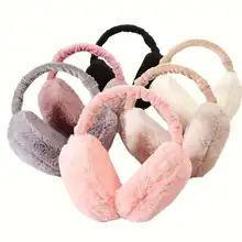 CUHAKCI зимние Наушники меховые наушники для женщин Имитация кроличьего меха теплые женские хлопковые гетры для ушей Новинка Горячая Распродажа рождественские подарки