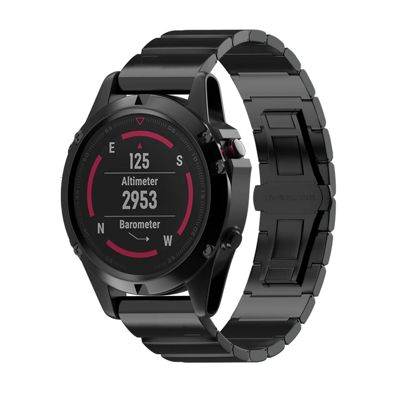 Наручных gps-часов Garmin Fenix 5X металлический ремешок для часов Ремешок для часов для Fenix 3/Fenix 3 HR/D2 Чарли/десент MK1 Нержавеющая сталь Сменные наручные часы