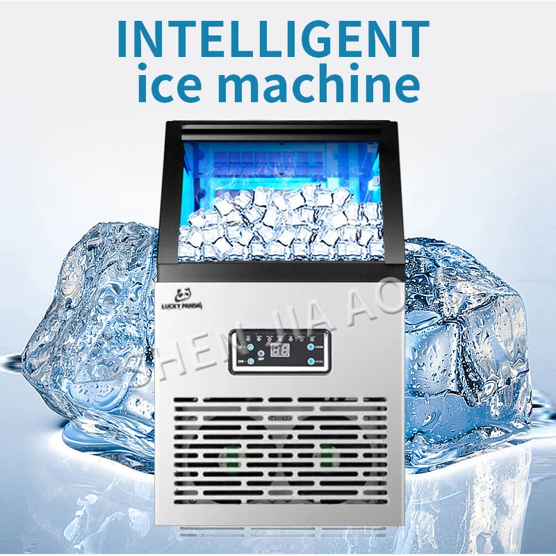 Ice Makers 60KG/H ice machine commercial tea shop small household intelligent automatic ice cube making machine 60kg/days