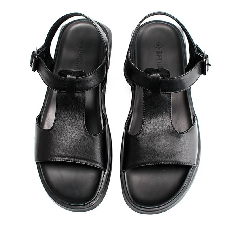 Brand New US 6-9 Fashion Buckle Strap Pure Black Trendy Sandals Cool Man Summer Driving Casual Shoes Outdoor Beach Shoes Brand New US 6-9 Fashion Buckle Strap Pure Black Trendy Sandals Cool Man Summer Driving Casual Shoes Outdoor Beach Shoes