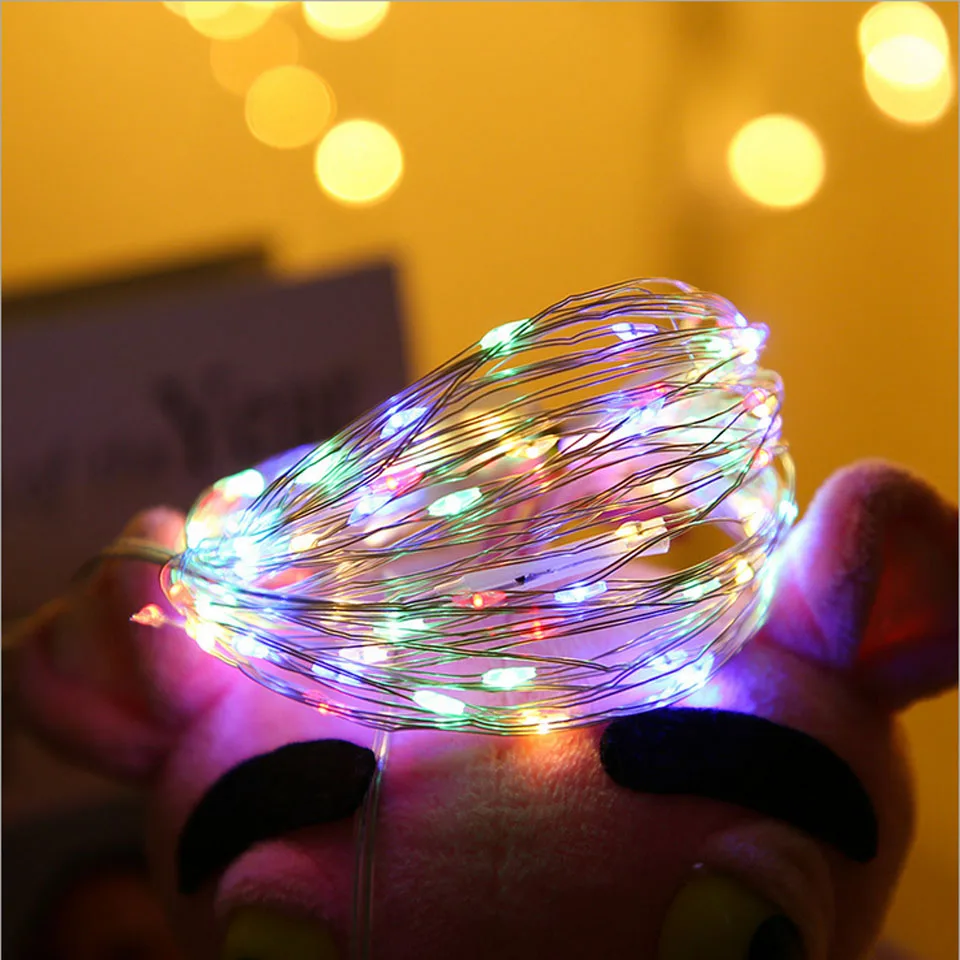 

LED light 2M 5M 10M Copper Wire led Cabinet Light Garland Wedding Decor Christmas Fairy string lamp for Indoor Home lighting