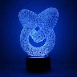 Современные Новое поколение удивительные 3D светодиодные лампы стол-парта или ночник 3 зажимами Бесплатная доставка