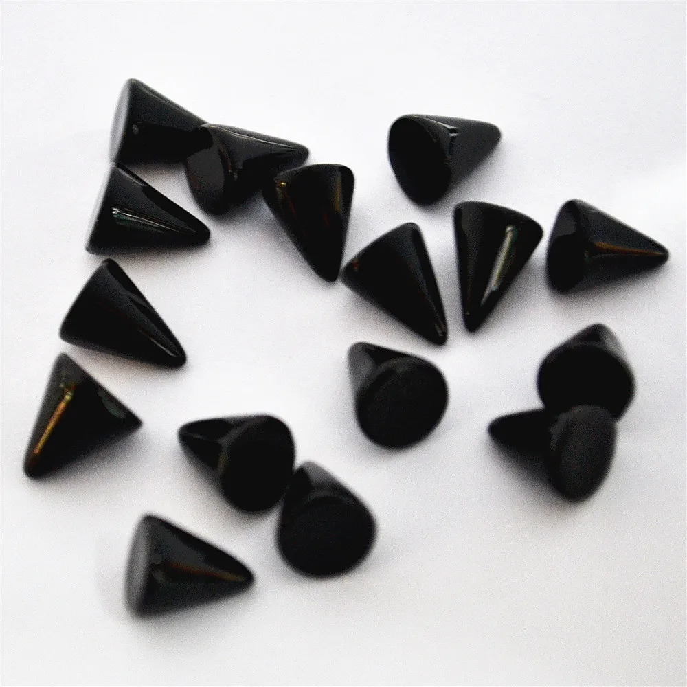 Fashion Assorted 8x10mm Natural Stone Tapered Cone Shape Cab Cabochon