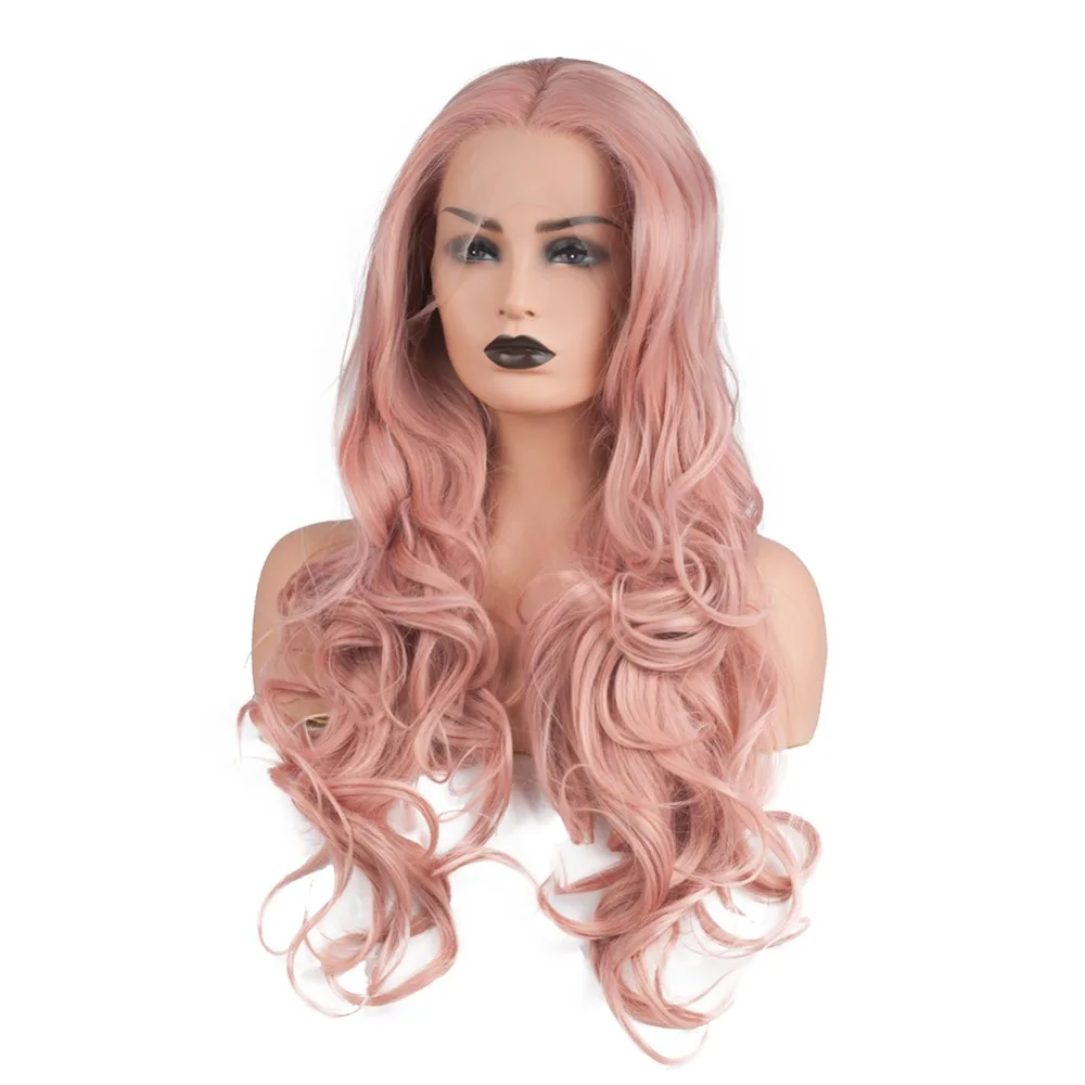 Spring Long Synthetic Wig Fashion Natural Wave Wigs for Women Middle Part Heat Resistant Cosplay 4 Colors | Шиньоны и парики