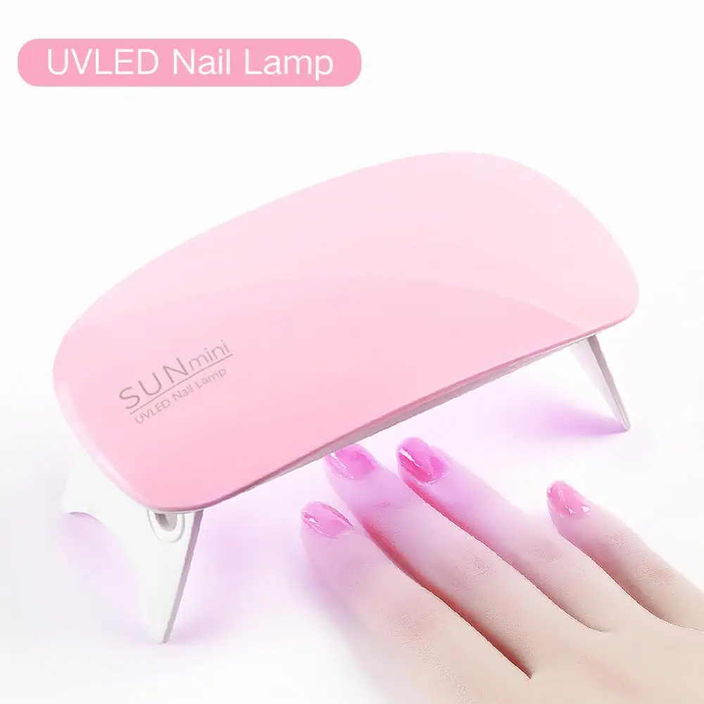 

Mini Nail Lamp 6 Light LED Nail Dryer 12W Art Manicure Portable Quick Dry Gel UV LED Nail Lamp USB Charger Cure DX30