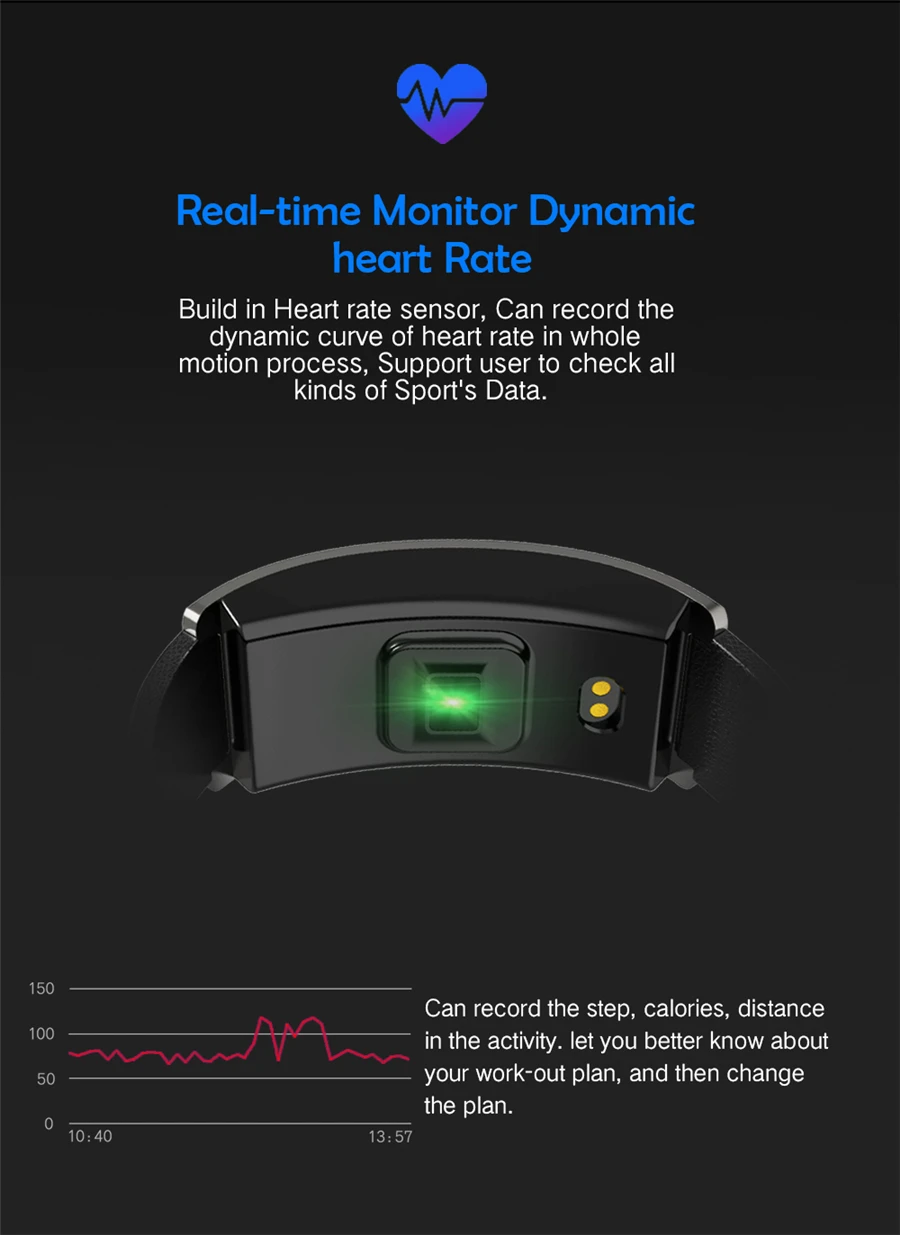 2018 CK11C Smart Bracelet band blood pressure Heart Rate Tracker Passometer CK11S Sport Fitness Bluetooth Smart Wristband