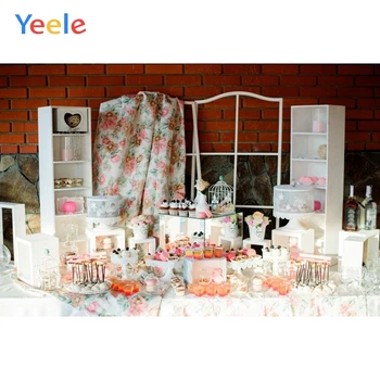 

Yeele Candy Cake Dessert Princess Girl Brick Wall Backdrop Children Kids Baby Birthday Photography Backgrounds For Photo Studio