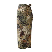 Длинная юбка-пачка, ограниченное по времени предложение, полиэстер, Faldas,, Летний Стиль, накидка во французском стиле, Ретро стиль, с принтом, для отдыха, для женщин