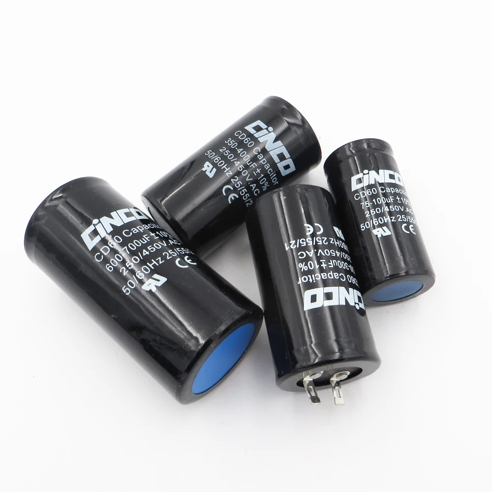 

75UF 100UF 150UF 200UF 300UF 400UF 500UF 600UF 700UF 800UF 1000UF Heavy Duty 250V 450V Motor Start Capacitor CD60 Compressor