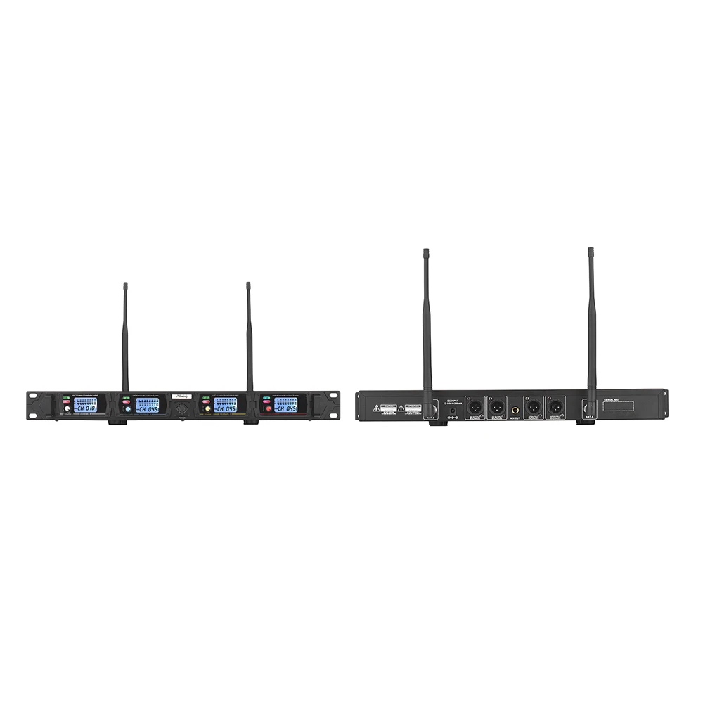 Muslady D2 профессиональная 4 канальная UHF Беспроводная Конференц микрофонная