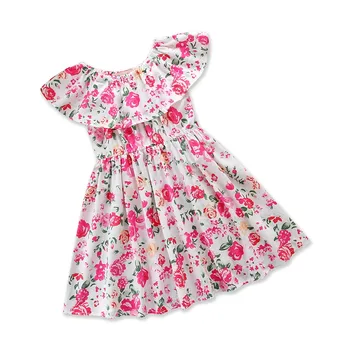 

Mother and Daughter Outfits daily New Style Parent Child Outfit Sleeveless Floral Print Off Shoulder Dress Mommy and Me Clothes