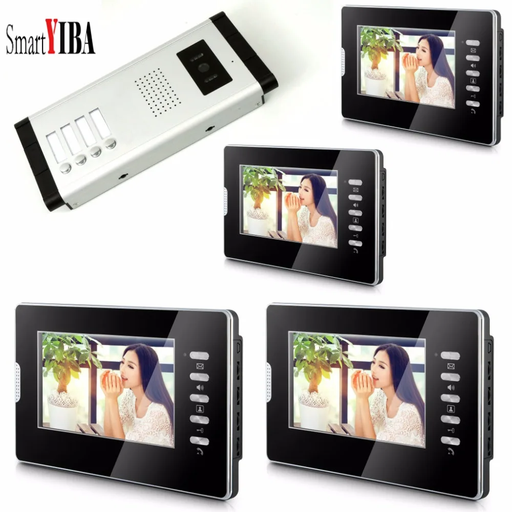SmartYIBA Video Intercom for Apartment Video Doorphone Doorbell IR Camera Video Intercom with Recording for Home Surveillance SmartYIBA Video Intercom for Apartment Video Doorphone Doorbell IR Camera Video Intercom with Recording for Home Surveillance