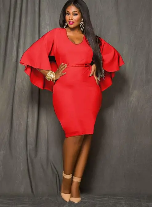 Women-Dresses-For-Chubby-Girls-Stretch-Large-Size-Pencil-Dress-Party-Red-Butterfly-Sleeve-Black-Neon.jpg