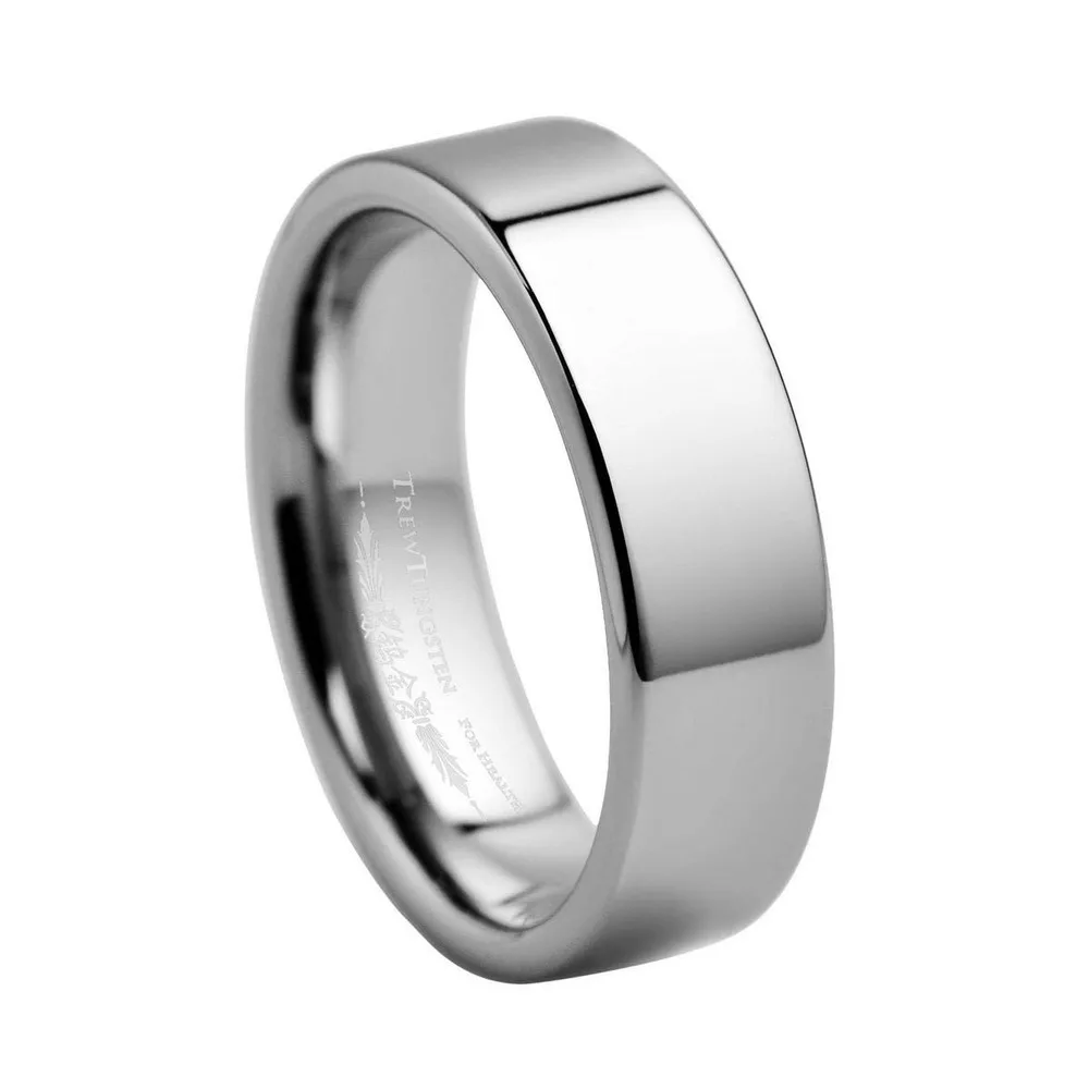 Tungsten Carbide Flat Band Ring