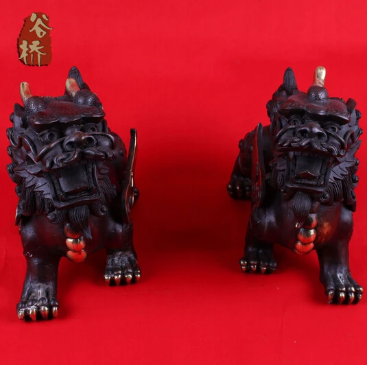 

B0602 418Bronze sculpture, apotropaic decoration transhipped exorcise evil spirits lucky pi xiu decoration evil spirits statue