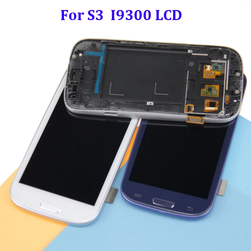 Для samsung Galaxy S3 i9300 ЖК-дисплей сенсорный экран дигитайзер домашний ботинок полная
