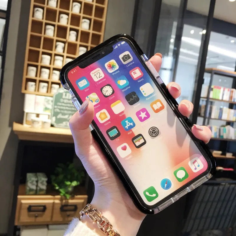 Роскошный Желейный чехол для iPhone 11 Pro X XR XS Max, мягкий ТПУ прозрачный чехол, противоударный Прозрачный чехол для iPhone 7 8 6 6s Plus