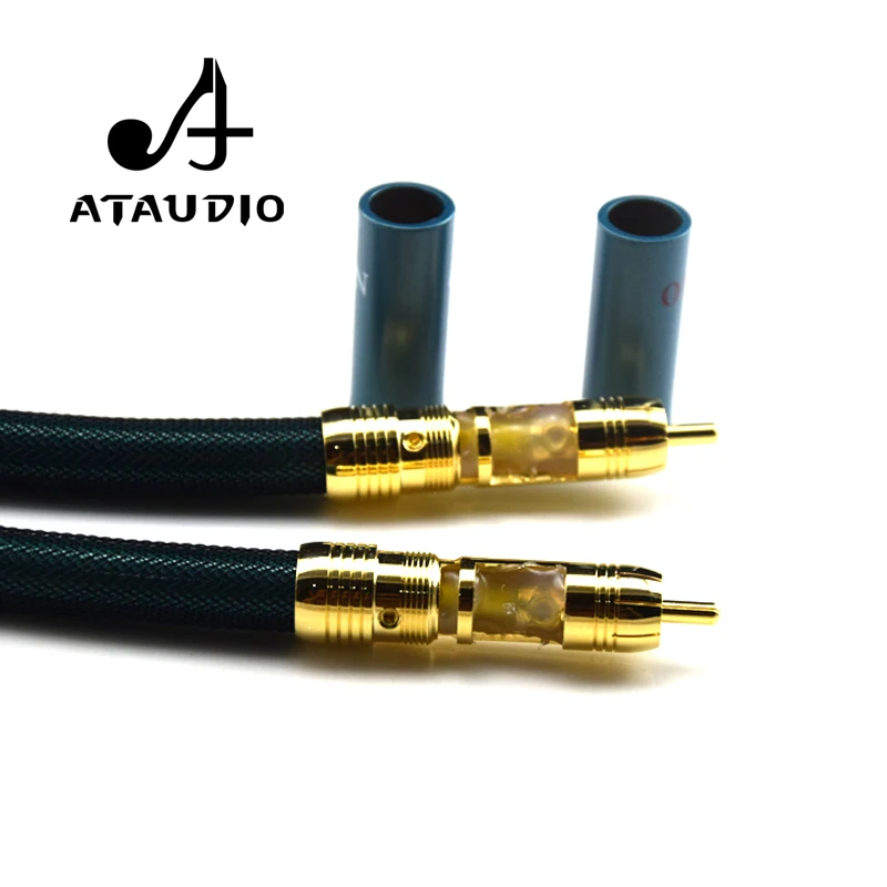 Аудиокабель ATAUDIO Hi end 2 RCA мультимедийный DVD кабель с разъемом Папа папа высокое