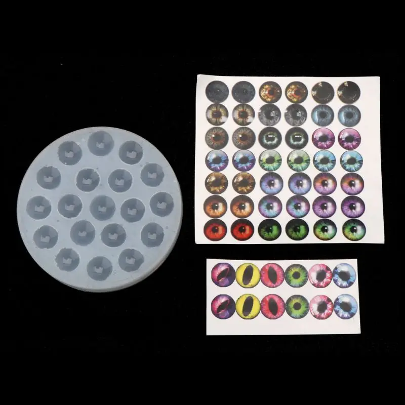 

DIY Doll Cartoon Figure Cat Round Eyes Resin Mold Art Craft Jewelry Making Tools
