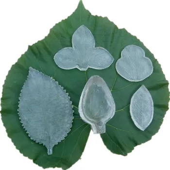 

Free shipping Flower polymer clay DIY handmade Fimo mold Flower Films Petals and leaves mould 5pieces /Forminhas silicone milho