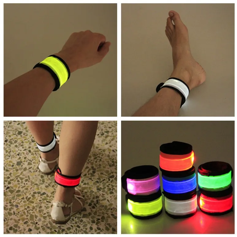 3 Light Up Slap Bracelets For Kids, LED Glow Snap Bracelet Wrist