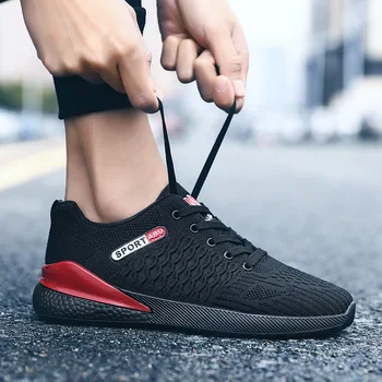 

Men's shoes spring and summer leisure flying woven mesh students breathable and quick-drying wear-resistant comfortable shoes