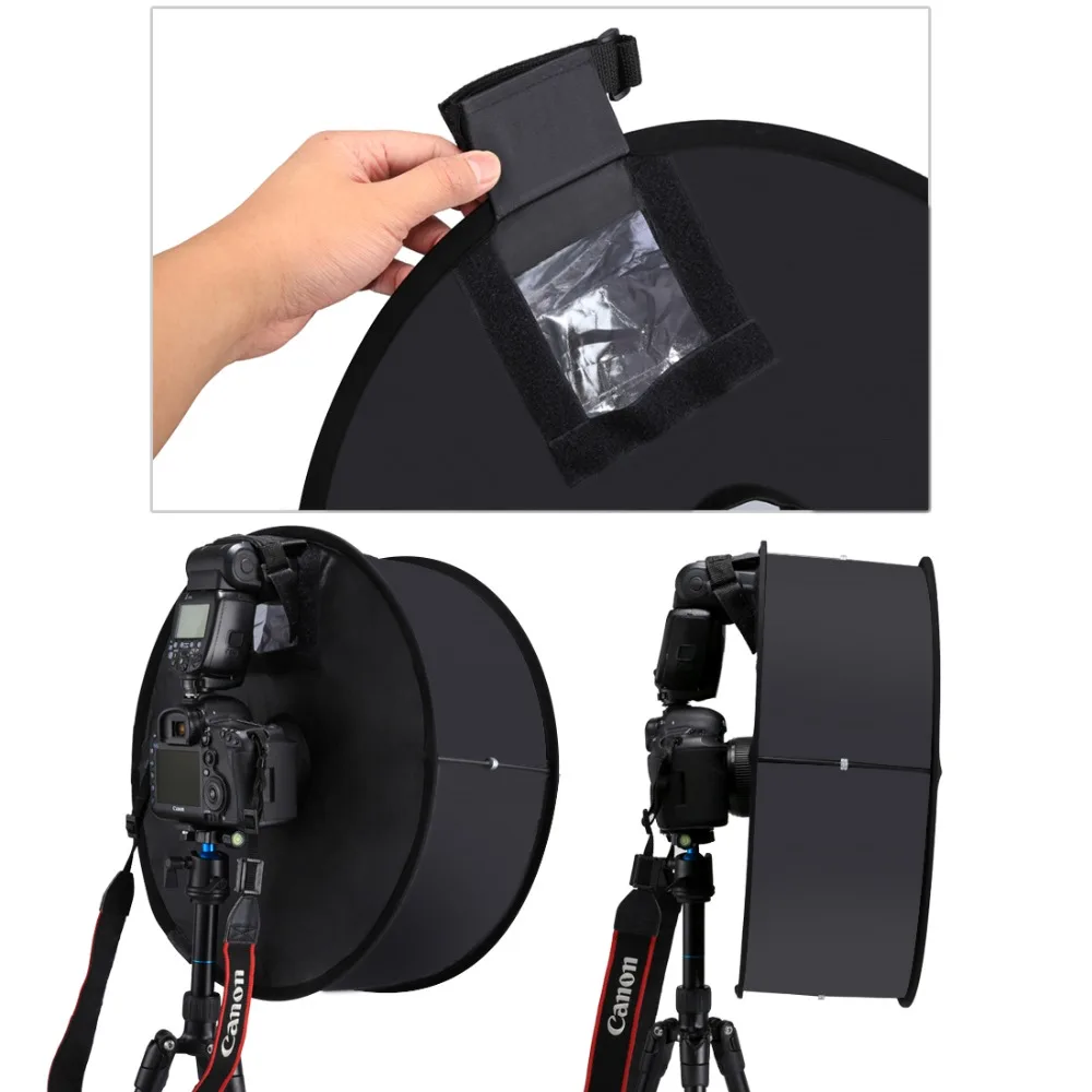 PULUZ 45 см кольцевой софтбокс Speedlight Круглый Стиль вспышка свет съемка Мягкая коробка складной мягкий рассеиватель вспышки света Фотостудия