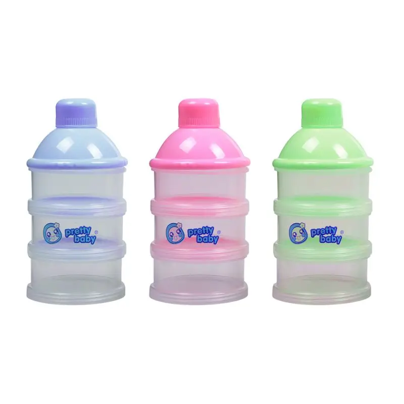 

Portable Baby Infant 3 Cells Grid Box Feeding Milk Food Powder Milk Box Storage Food Bottle Container LH6s