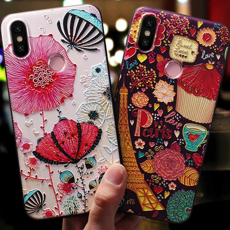 

3D Print Emboss Soft TPU Phone Case For Xiaomi Mi 5X A2 Lite A1 6X for Redmi S2 6A 4A Plus 3S Note 3 4 4X 5 5A 6 Pro Cases Cover