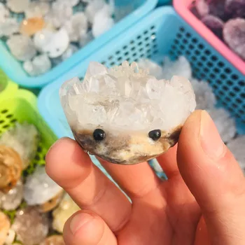 

AAAA+ New Find Crystal hedgehog Clear Natural chrysanthemum QUARTZ Crystal Cluster Specimen