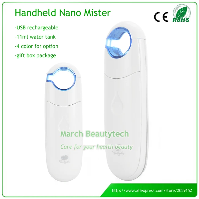 nano face white mist White Steamer Spray Mist Color Massage USB Face in Moisturizing Portable Skin Facial Nano